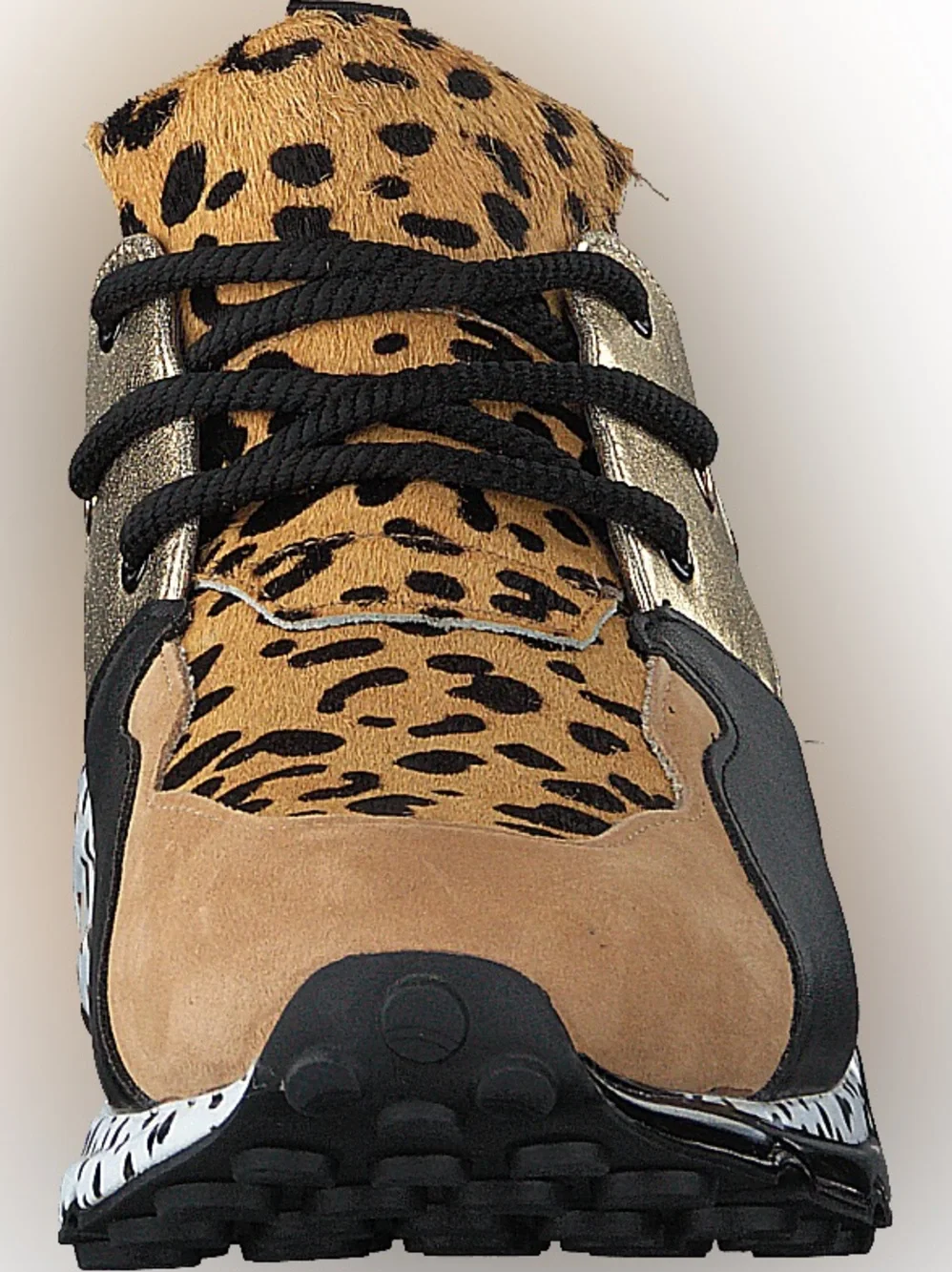 Steve Madden CLIFF ANIMAL Leopard Print Metallic Accent Sneaker - Women’s Size 7